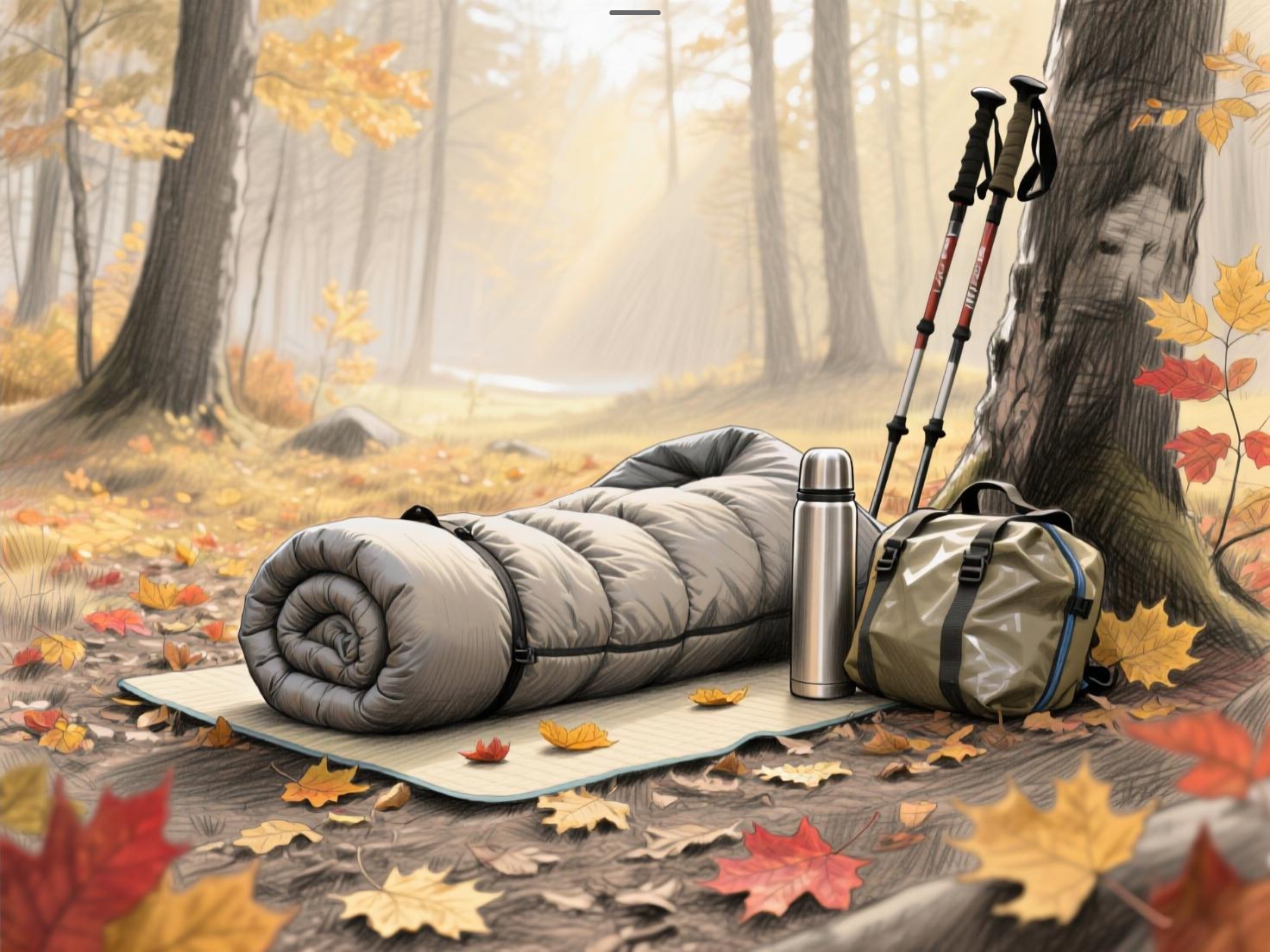 Что арендовать для осеннего похода в Беларуси — спальник, коврик, мембрана, термос, палки