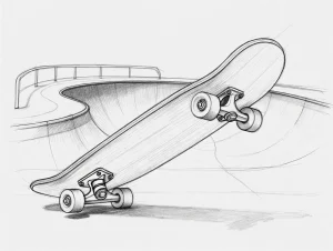 Трюковой скейт для выполнения трюков в скейтпарке