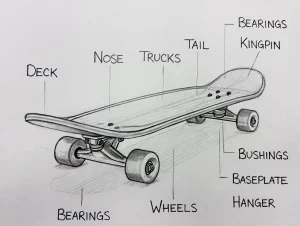Устройство скейтборда — все компоненты и их названия