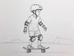 Полный комплект защиты для начинающего скейтбордиста